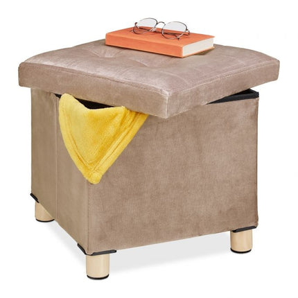Velvet stool with tray