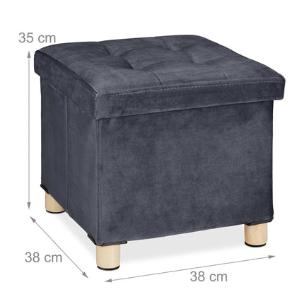 Velvet stool with tray