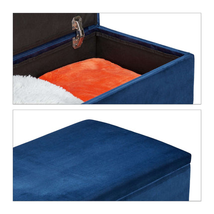 Velvet storage bench