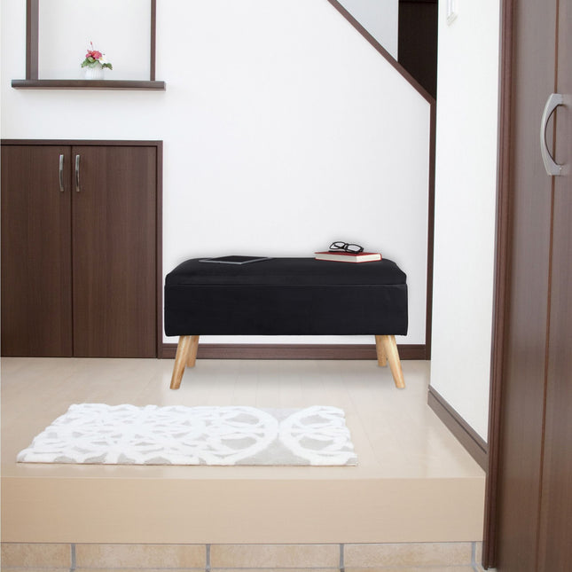 Velvet storage bench