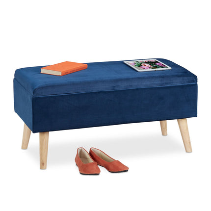 Velvet storage bench