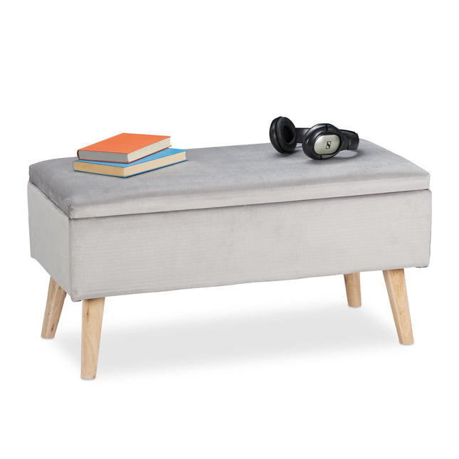 Velvet storage bench