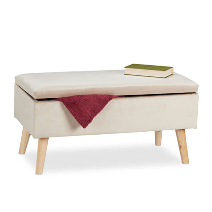 Velvet storage bench
