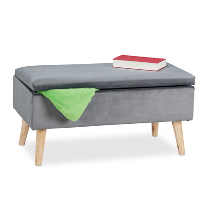 Velvet storage bench