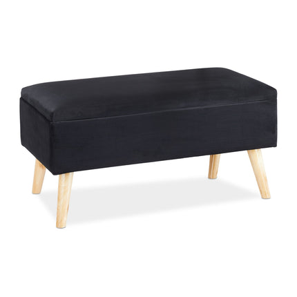 Velvet storage bench