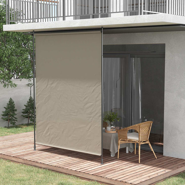 Retractable vertical awning, 200x292 cm, sand colour
