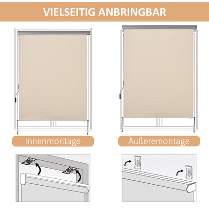 Balcony awning, Wind protection, Hand crank, 140x200cm