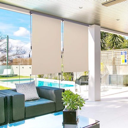 Balcony awning, Wind protection, Hand crank, 140x200cm
