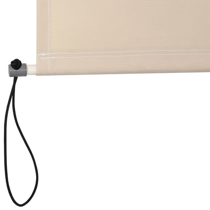 Creamy white Balcony awning - Hand crank, Wind protection, 120x200 Cm