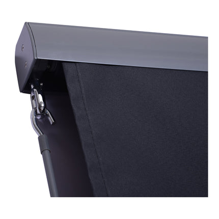 Balcony Awning With Hand Crank - Dark Grey, 140x250cm