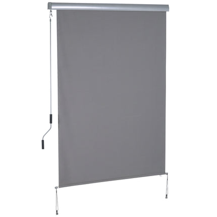 Vertical Balcony Awning, Grey, 140x200 cm, Wind protection