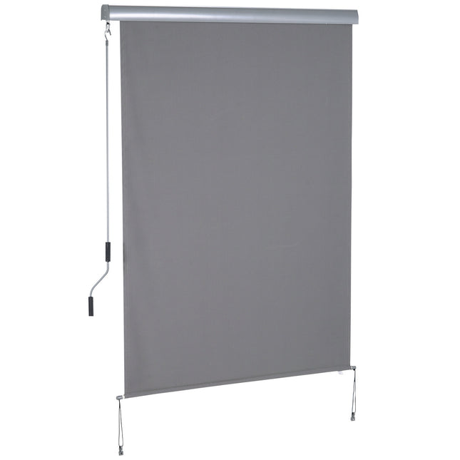 Vertical Balcony Awning, Grey, 140x200 cm, Wind protection
