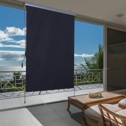 Balcony Roller blind, Polyester, Wind protection, 140x200 cm