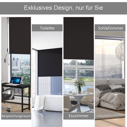 Balcony protection screen with hand crank, 100x140cm