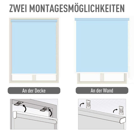 Balcony awning with hand crank, grey, 100x140cm, wind and privacy protection