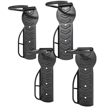 Vertical Bike Wall Mount Kit, Collapsible, Holds 30kg, Black