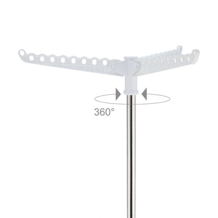 Vertical Clothes Airer, 3 Rotatable Arms, Space-Saving