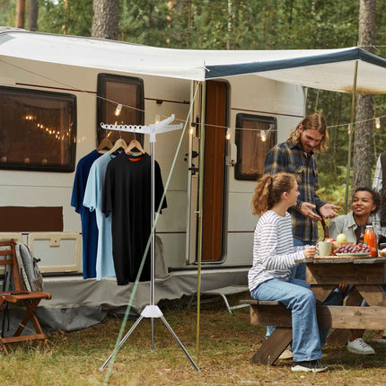 Vertical Clothes Airer, 3 Rotatable Arms, Space-Saving