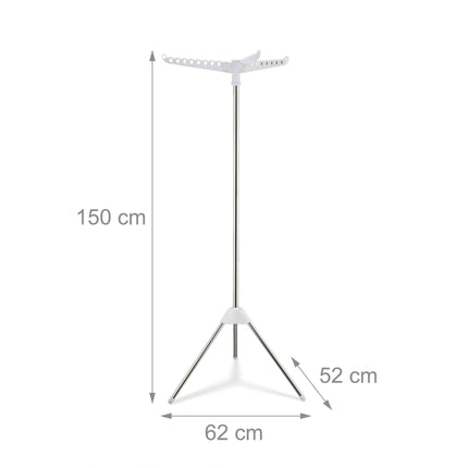 Vertical Clothes Airer, 3 Rotatable Arms, Space-Saving