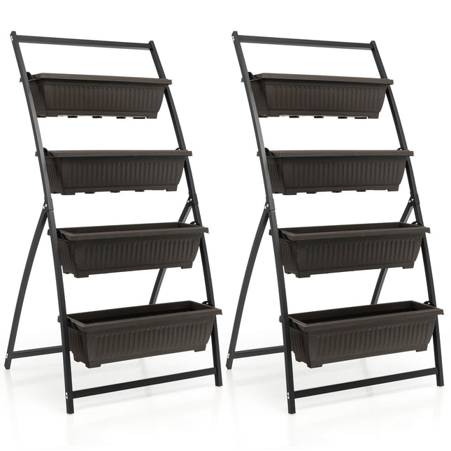 Vertical Garden Planter, 4-Tier with Drainage Holes