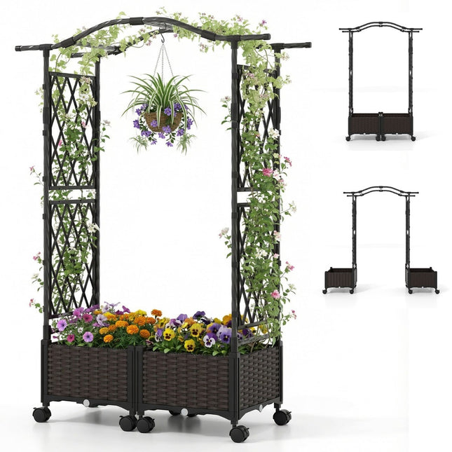 Vertical Planter with Trellis & Self-Watering System