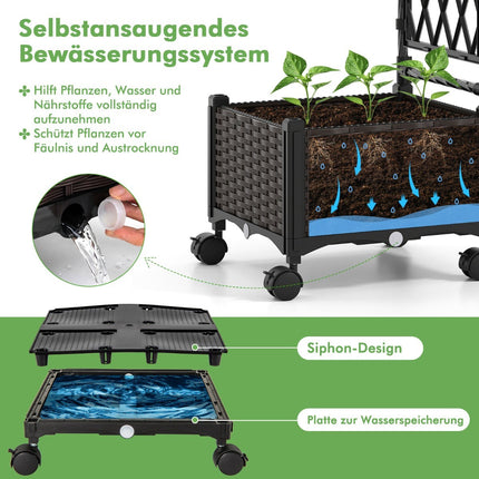Vertical Planter with Trellis & Self-Watering System