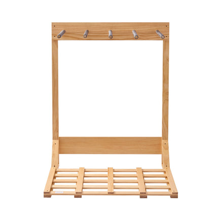 Vertical Surfboard Rack, 4-Tier Freestanding Pine Wood