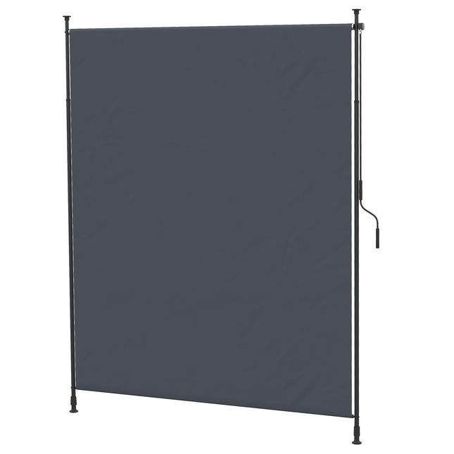 Vertical Awning 200x292 cm, Adjustable Gray Aluminium