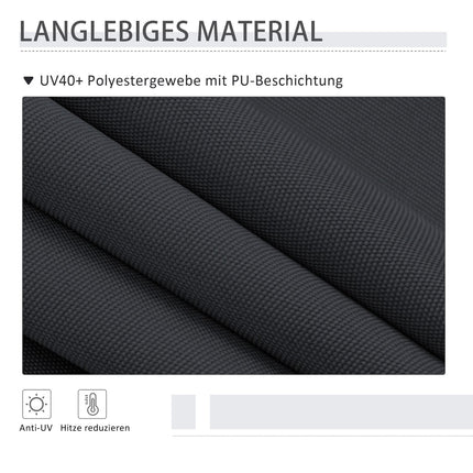 Verticale luifel 200 x 292 cm, verticaal uitschuifbaar met verstelbare zonwering van grijs aluminium voor terrassen en balkons