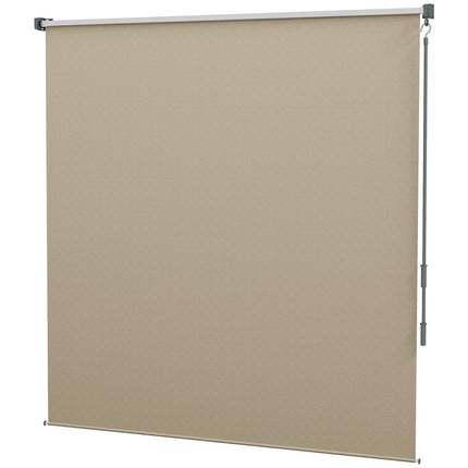 Beige Blackout Outdoor roller blind, 183 x 185 cm, Privacy screen