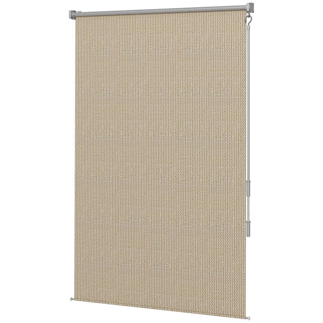 Roller blind for outdoor use, Blackout Privacy Screen, 120x185 cm, Beige