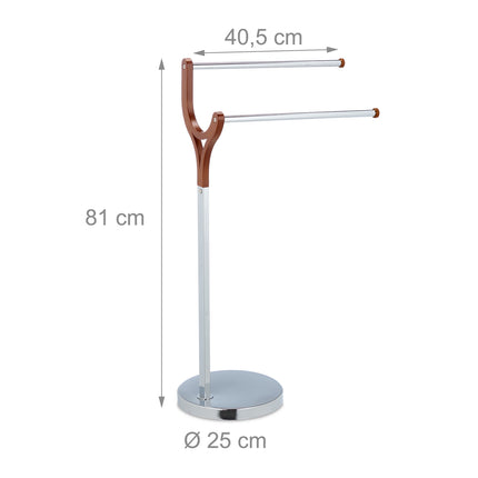 Vertical towel rail