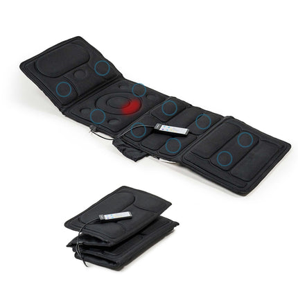 Vibration Massage Mattress with Heat, 10 Motors, Remote