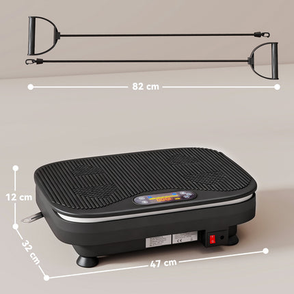 Vibration Plate for Fitness, Bluetooth, 99 Speeds, Black