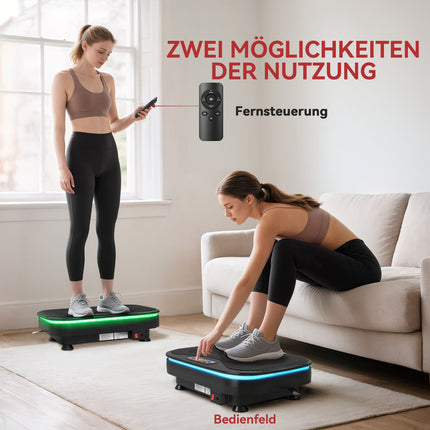 Vibration Plate for Fitness, Bluetooth, 99 Speeds, Black