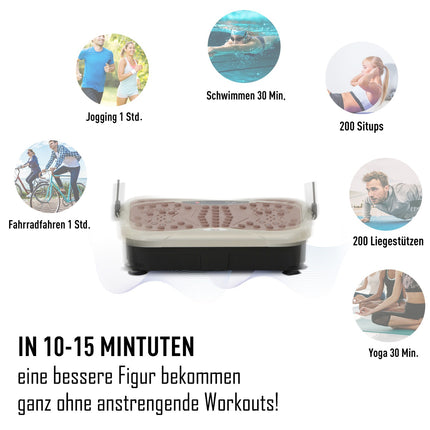 Vibration plate Fitness Trainer with LED screen and band