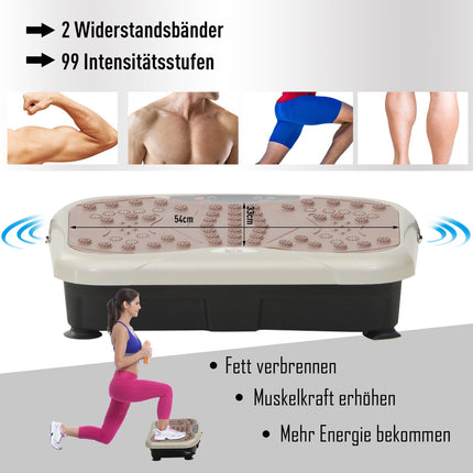 Vibration plate Fitness Trainer with LED screen and band