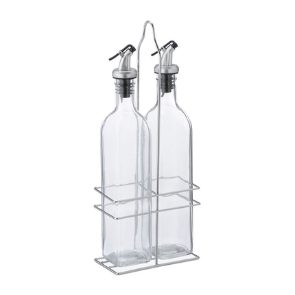 Vinegar and oil dispenser on the shelf