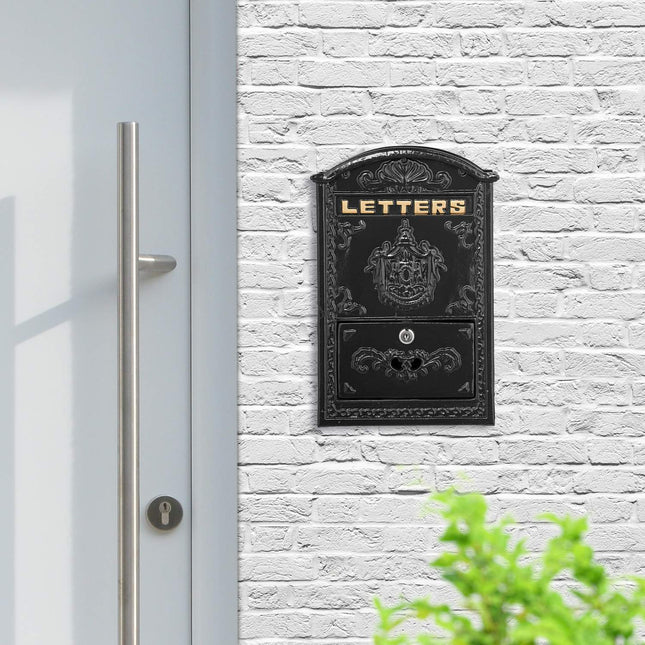 Vintage Letterbox with Lock – Antique Style Mailbox