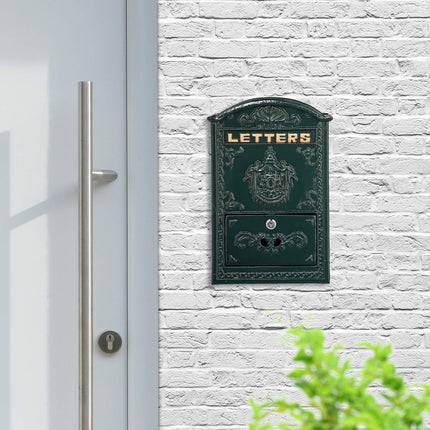 Vintage Letterbox with Lock – Nostalgic Post Box