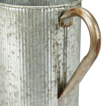 Vintage galvanized jug with handle