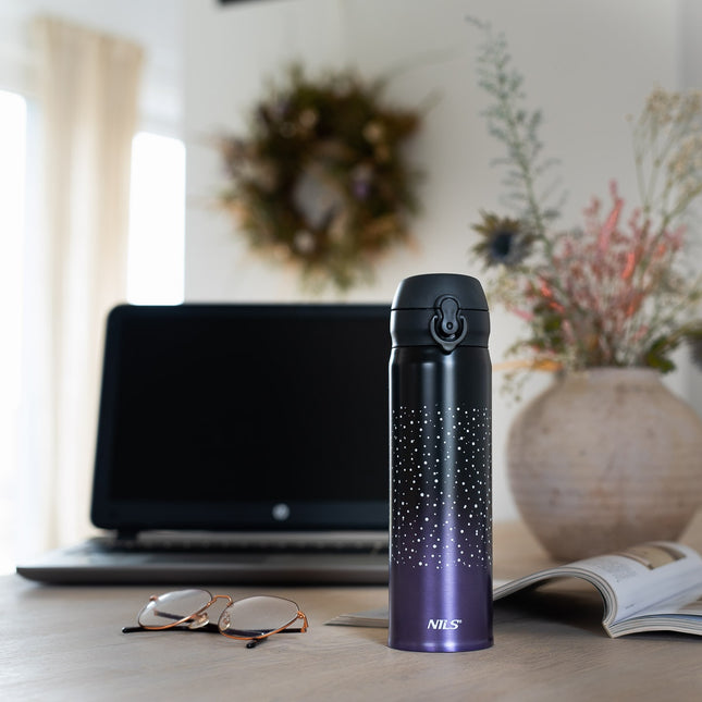 Violet Thermal Cup, Insulated, Leak-Proof, 11 oz