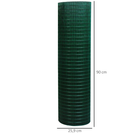 Flexible dark green PVC volute net, 0.9x30M protective