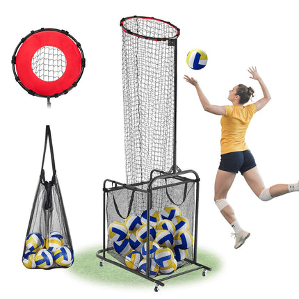 Volleyball Setter Training Net, Adjustable Height, Wheels
