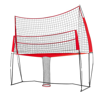 Volleyball Training Net System, 2-in-1, Adjustable, Ball Return