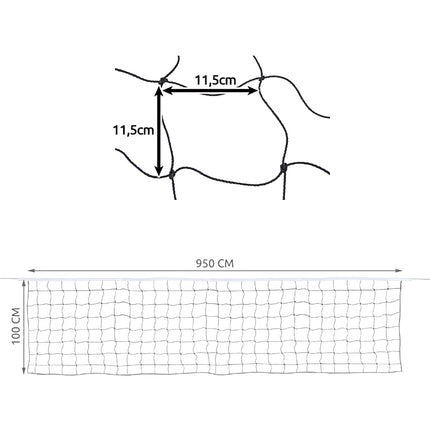 Volleyball net + bag 23427