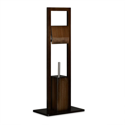 WC chair bamboo dark brown