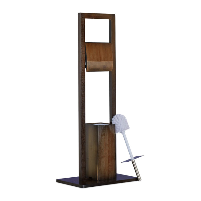 WC-stoel bamboe donkerbruin