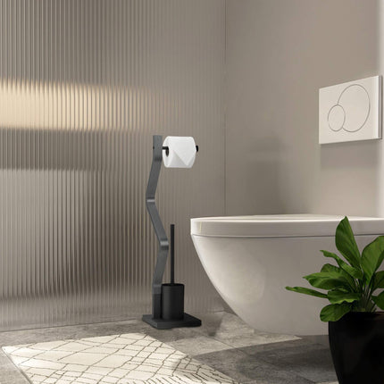 WC chair black/grey