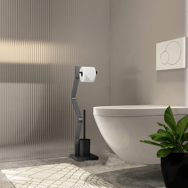 WC-stoel zwart/grijs